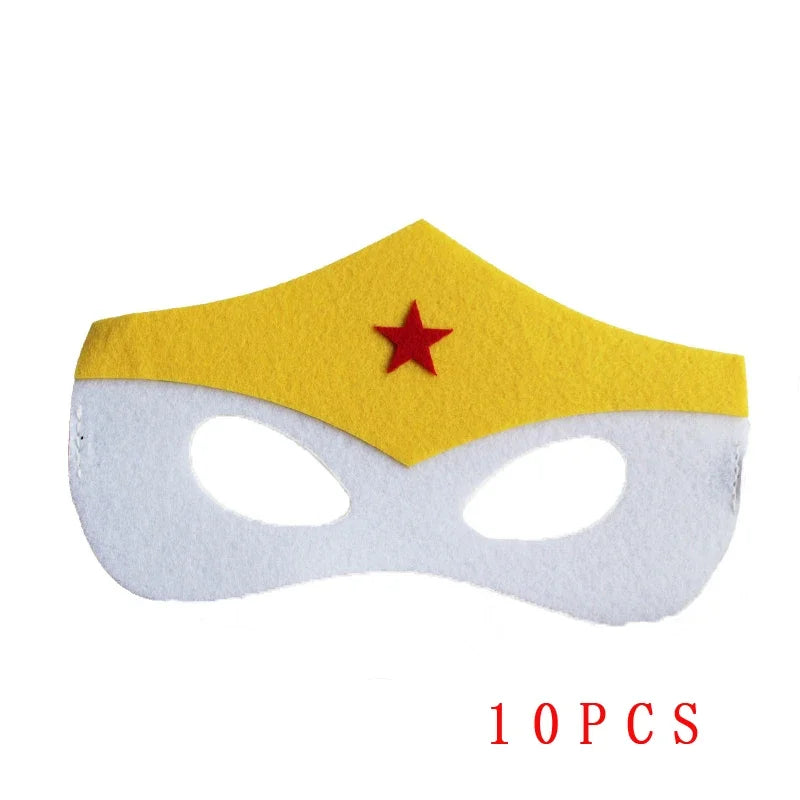 10 Pcs Halloween Superhero Masks Costume Set for Parties Cosplay & Gifts
