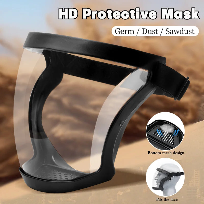 Full Face Shield Mask Protective Safety Goggles for Indoor Outdoor Activities