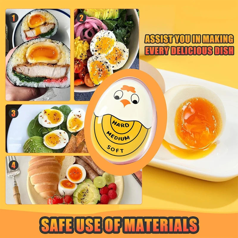 Color Changing Egg Timer - Soft, Medium & Hard Boiled Egg Indicator