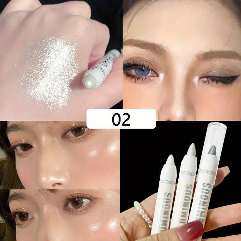 Brightening Waterproof Eyeliner & Eyeshadow Stick - Long Lasting, Matte & Glitter Finish