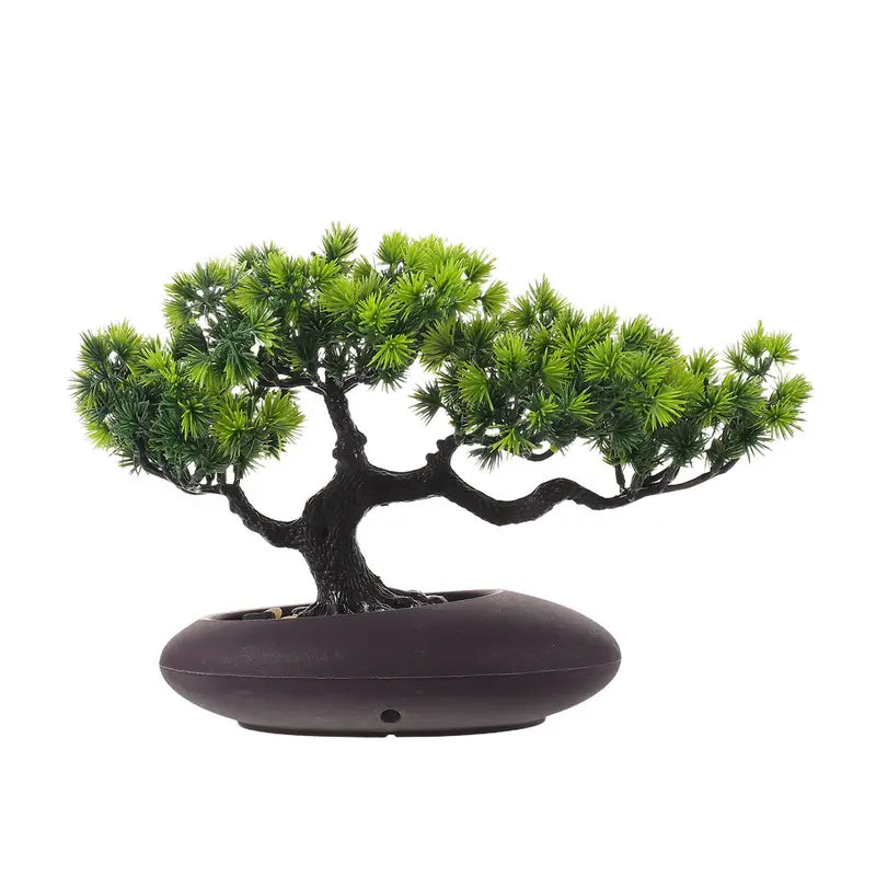 Artificial Bonsai Tree for Sushi Plate Decor - Faux Japanese Pine Tree in Pot