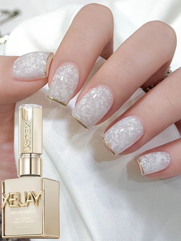 Eggshell Gel Nail Polish 15ml Semi-Permanent UV LED Varnish for Manicure