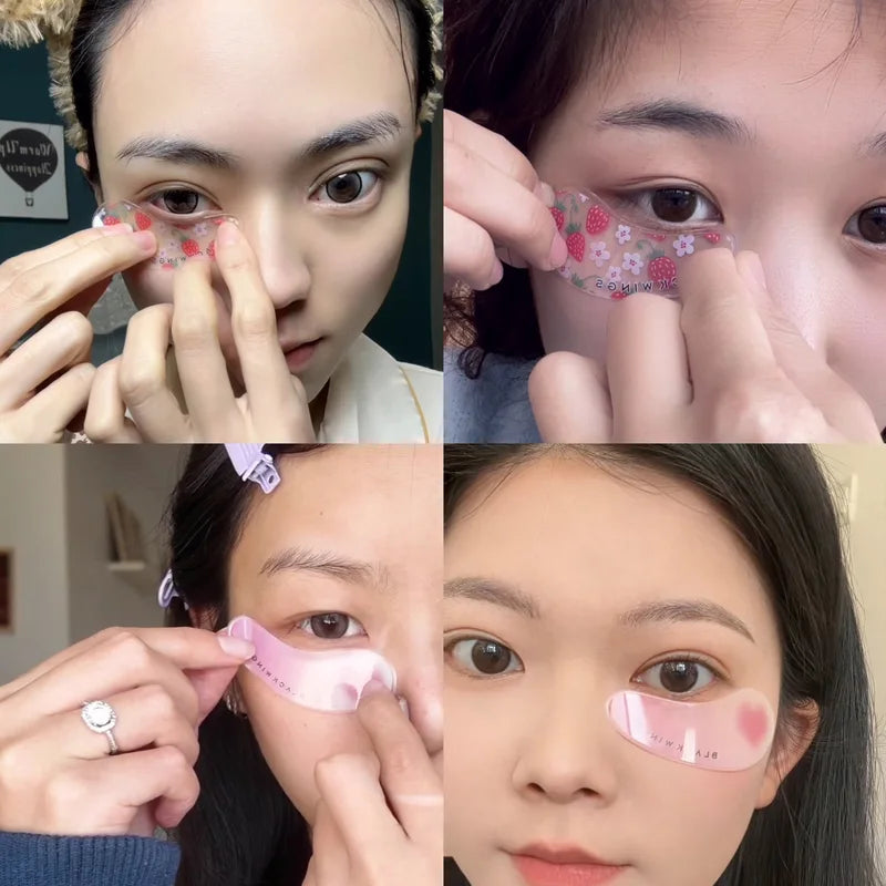 Reusable Silicone Eye Mask with Strawberry Design for Cooling and Skin Care