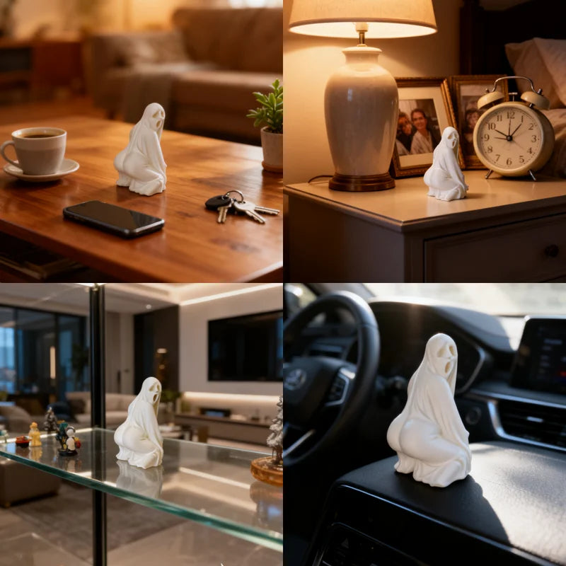Funny Ghost Figurine - 3D Printed Indoor & Outdoor Decor, Gift, Party Filler