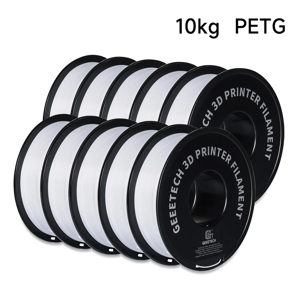 10kg 3D Printer Filament Set - Multiple Colors for PLA, PETG, ABS, TPU, Silk