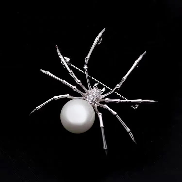 Unisex Creative Spider Brooch Pin - Exaggerated Metal Accessory for Parties and Festivals