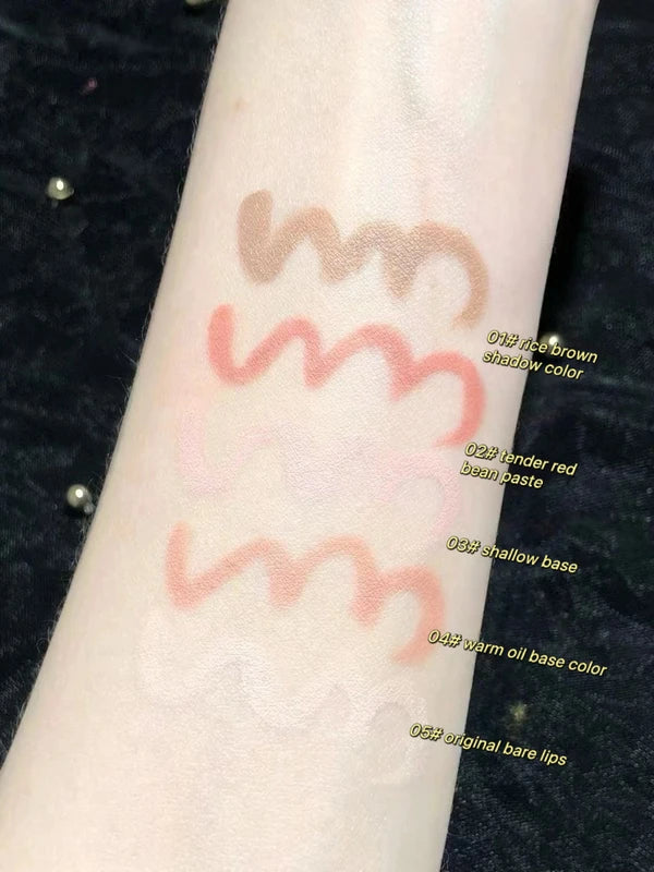 Lip Shadow Liner Pen Matte Lipstick Base Waterproof Lip Contouring Pencil with Brush