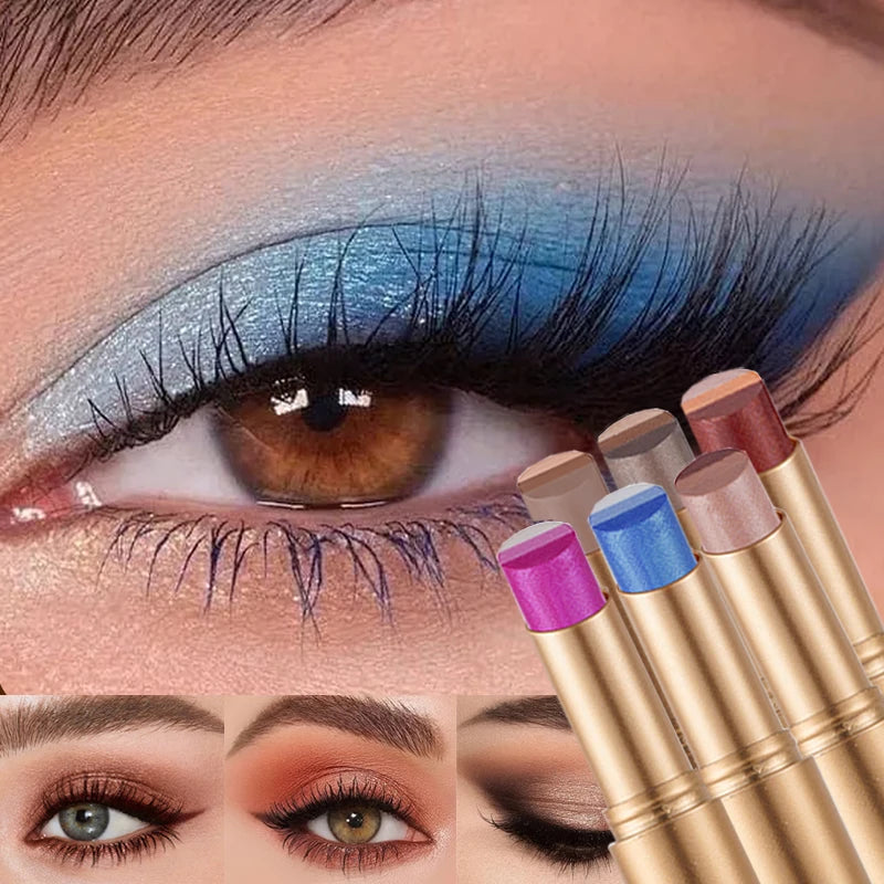 Waterproof Matte Pearlescent Eye Shadow Stick for Smoked Eye Makeup - Durable & Glossy Finish
