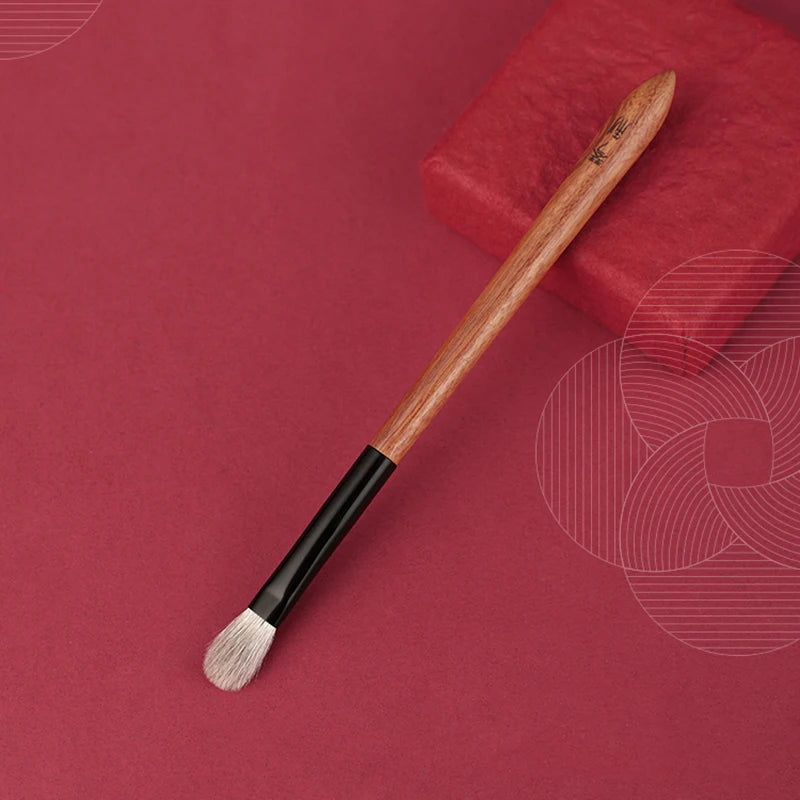 Large Eye Shadow Brush - Handmade Makeup Brush with Rosewood Handle & Natural Hair