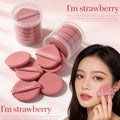 Pink Drop-Shaped Makeup Powder Puffs Set of 7 for Face & Foundation