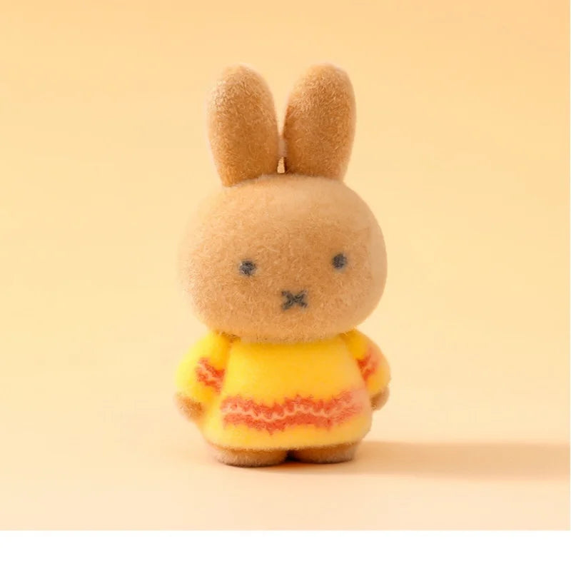 Cute Flocked Rabbit Blind Box Toy Keychain - Trendy Desktop Gift