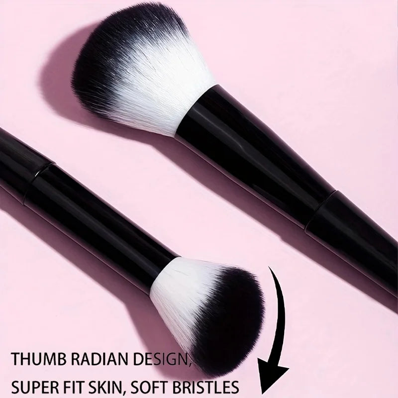 13-Piece Makeup Brush Set with Travel Bag - Synthetic Face & Eye Brushes