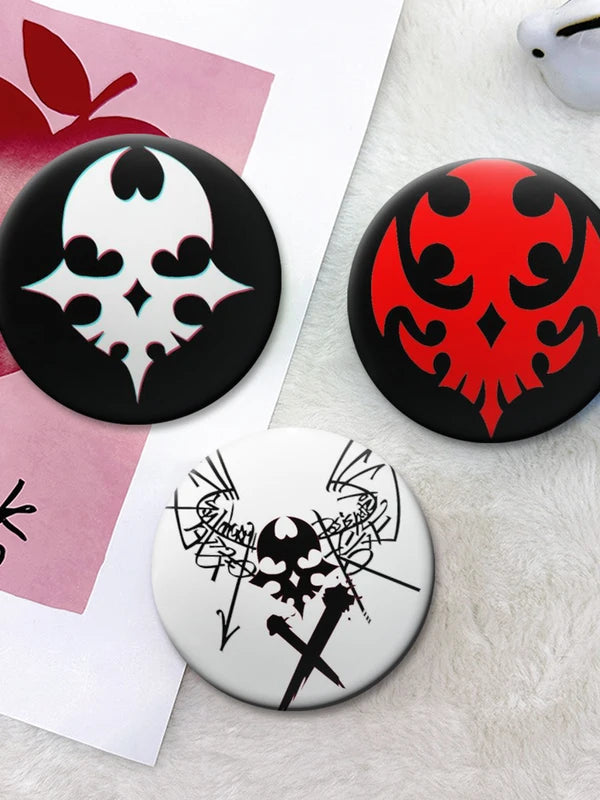 Cartoon Badge Pin with Skull and Creative Design for Clothes Bags Jewelry - Multiple Colors