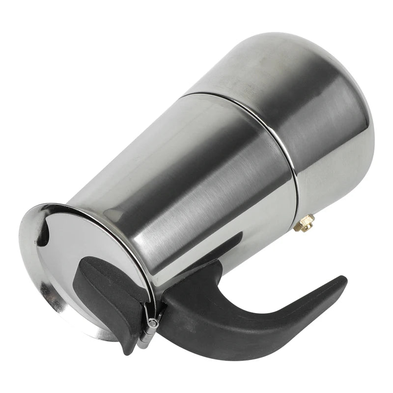 Stainless Steel Moka Coffee Maker - Stovetop Espresso Pot for 2/4/6/9 Cups