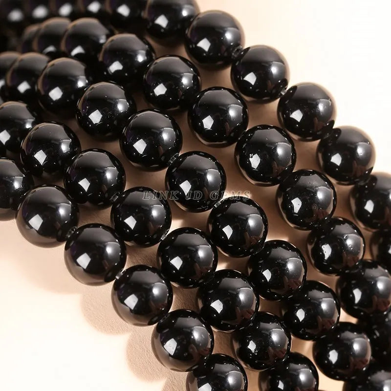 Natural Obsidian Beads 8-10mm Round Spacer Beads for Jewelry Making DIY Crafts