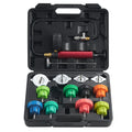 Universal Radiator Pressure Tester Kit with Manual Pump and Color-Coded Adapters