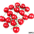Artificial Cherry Fruit Model 30Pcs Food Photography Props Home Decor