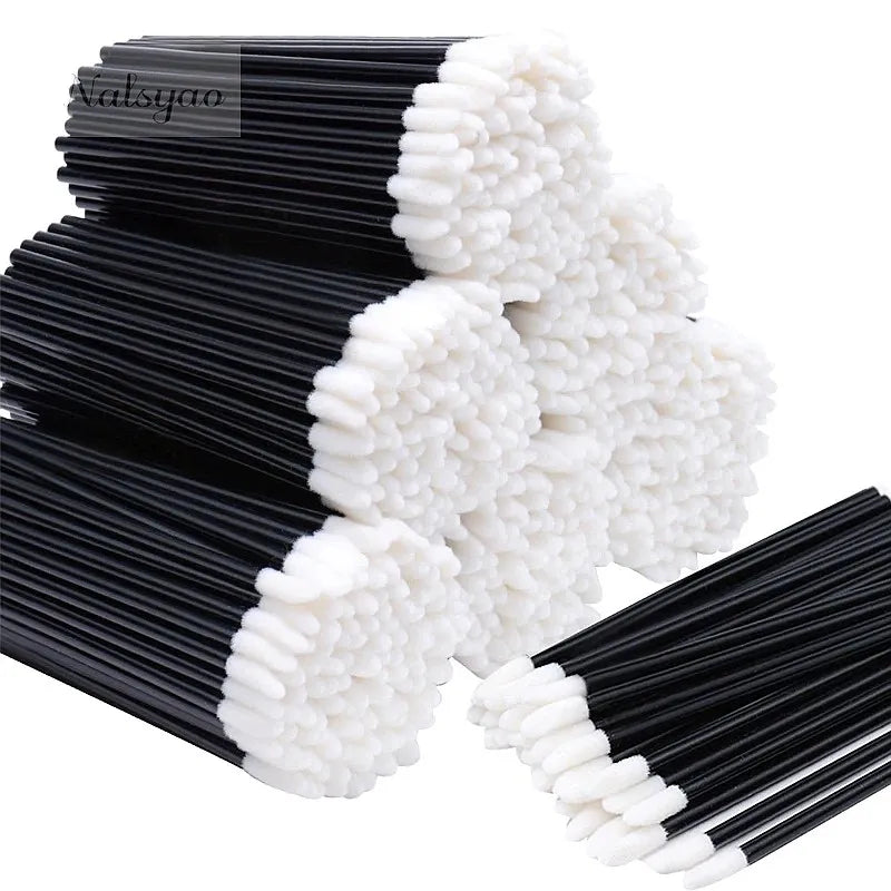 500pcs Disposable Lip Brush Set - Portable Makeup Applicators for Lipstick & Gloss