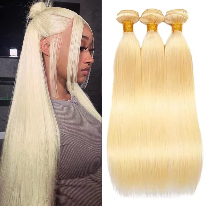 Hair Extensions 613 Honey Blonde Bone Straight Virgin Brazilian Human Hair Bundles