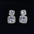 Dangle Earrings with Crystal CZ for Women - Silver Color Jewelry Accessory