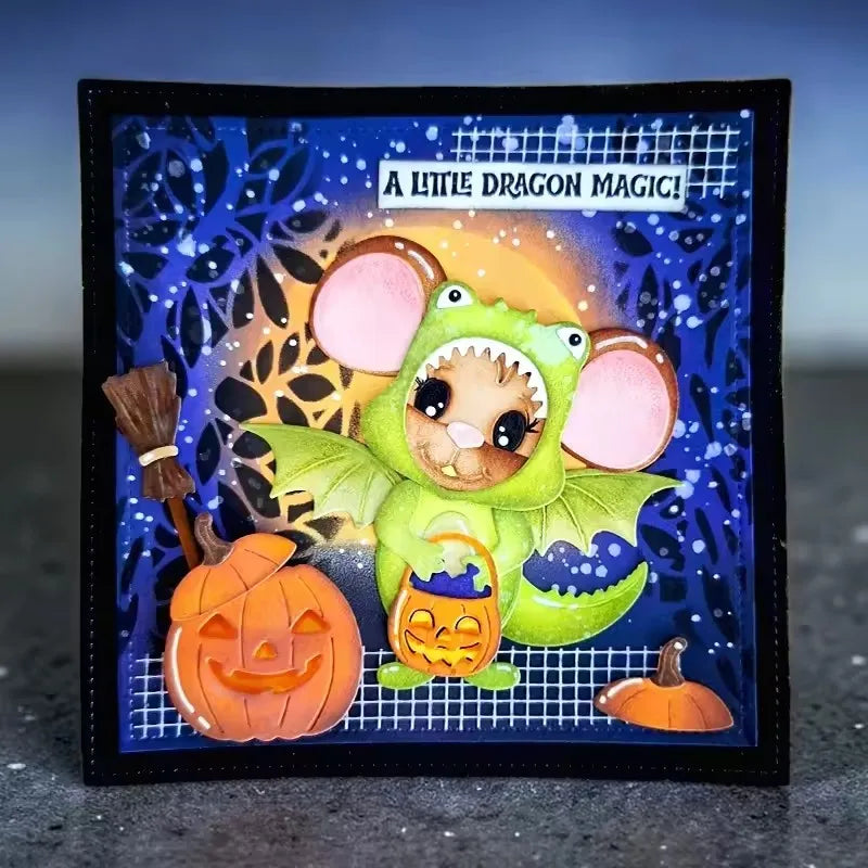 Christmas Halloween Pumpkin Witch Die Cutting Embossing Template for Scrapbooking DIY Cards