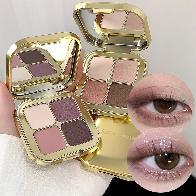 Colorful Matte & Pearl Eye Shadow Palette - Earth Tones & Bright Shades