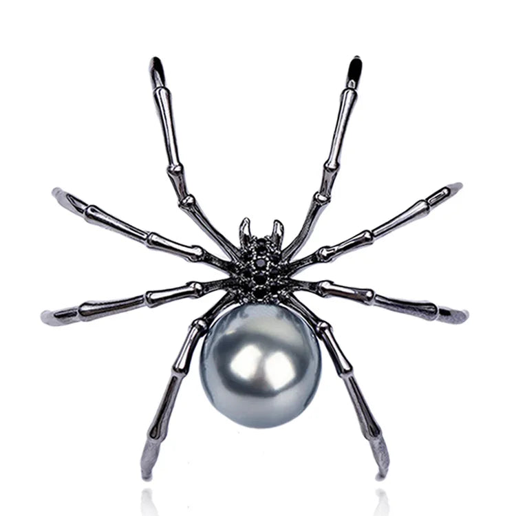 Unisex Creative Spider Brooch Pin - Exaggerated Metal Accessory for Parties and Festivals