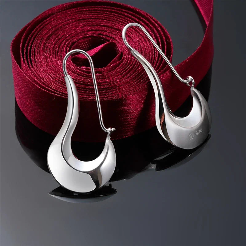 925 Sterling Silver Drop Earrings for Women Jewelry Engagement Wedding Party Gift