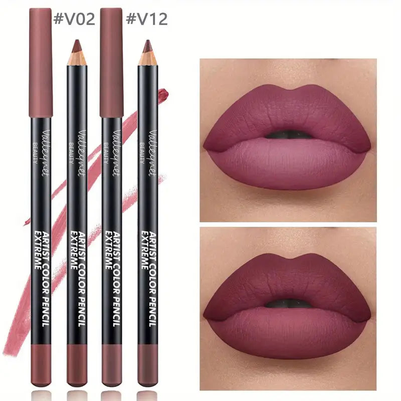 Lip Liner Makeup Duo Waterproof Matte Long-Lasting for Sensitive Skin - Light Beige Tones
