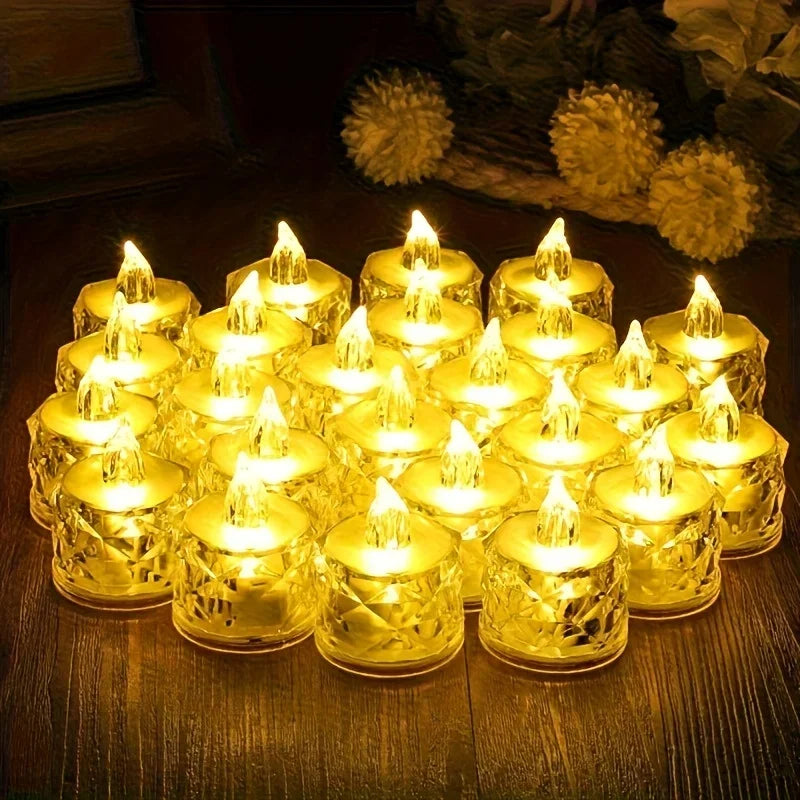 4-24Pc Flameless LED Candles with Realistic Flame for Home Holiday Wedding Decor