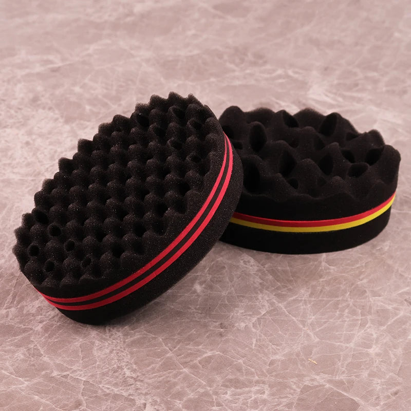 Double-Sided Magic Twist Hair Sponge for Curly & Wave Styling - Oval Dual-Use Hairbrush