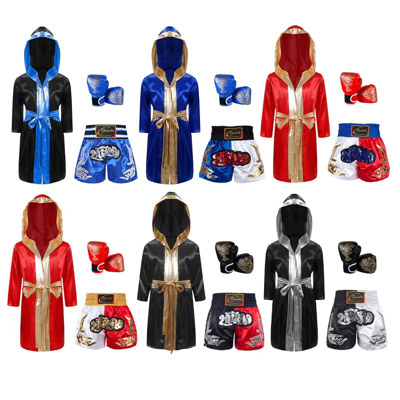 Children's Boxing Robe Costume Set for Halloween Carnival Role Play
