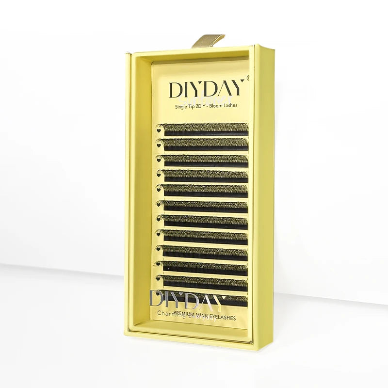 False Eyelash Extensions 2D Y Shaped Mink Lashes Premade Fans for Eye Makeup