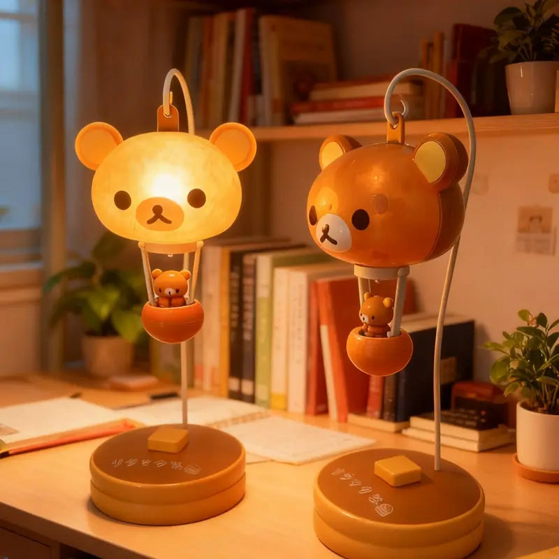 Cute Rilakkuma Night Light for Bedroom Desk - Decorative Table Lamp, Eye Protection Gift
