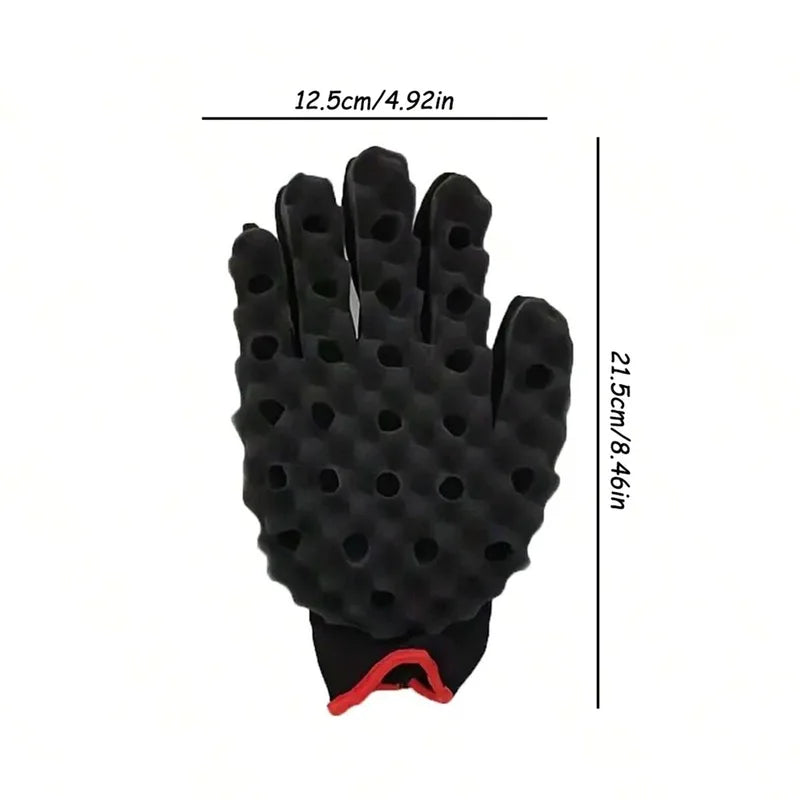 Professional Hair Styling Sponge Gloves for Curly Hair - Hairbrush Tool