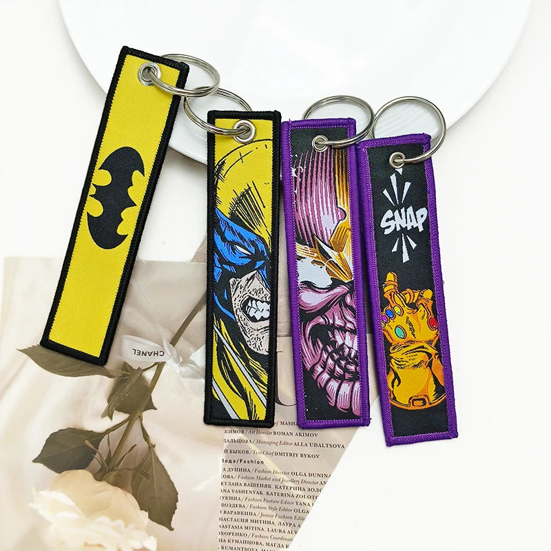 Anime Key Chains for Fans - Manga Embroidery Fashion Key Tag Gift Accessory