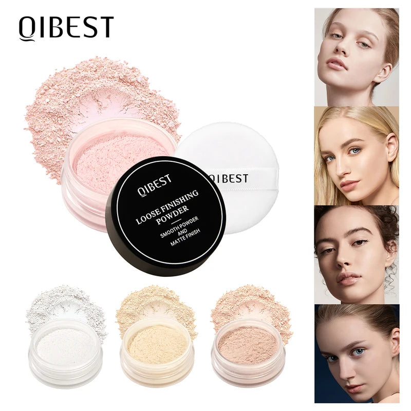 Matte Loose Setting Powder Waterproof Oil Control Face Powder - Full Coverage, Translucent