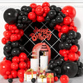 Black and Red Balloon Set Decorations for Weddings and Parties - 117 Pieces