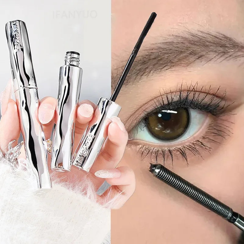 Waterproof Long-Lasting Fiber Mascara with Spiral Brush for Curled Lashes