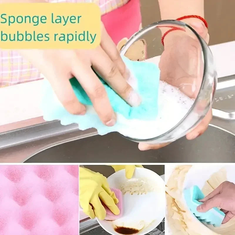 Kitchen Cleaning Sponges Pack - Multi or Orange, Durable & Food Safe