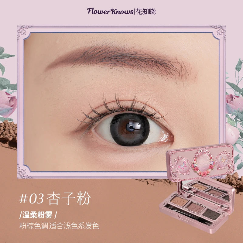 Vegan Eyebrow Powder Palette 3-Color Contour & Eye Makeup Kit - Professional Finish