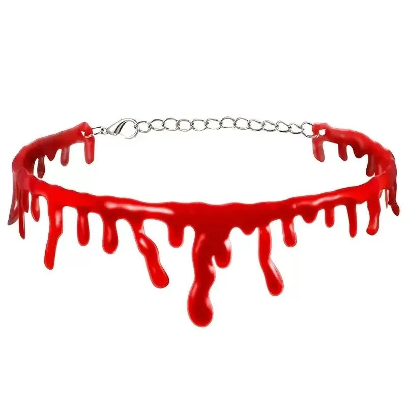 Halloween Blooddrop Necklace Horror Vampire Choker Dark Style Costume Accessory