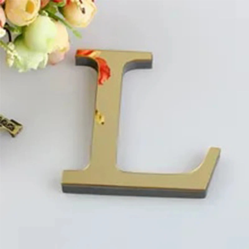 26 Letters Wall Sticker Set - 3D Mirror Acrylic Home Decor Art