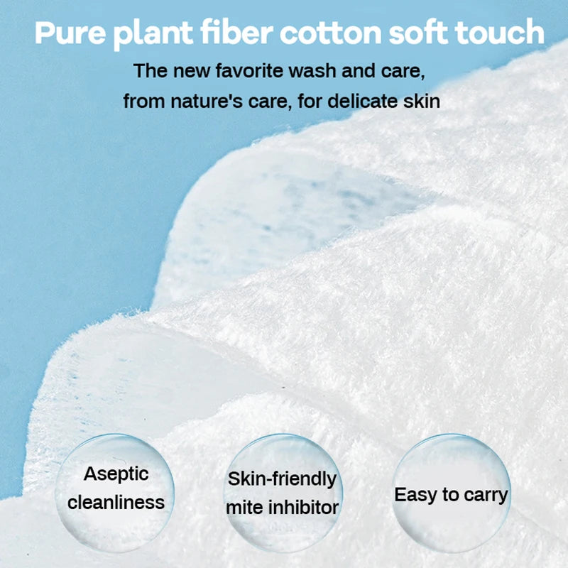 Disposable Facial Towels 100PCS Soft Cotton Makeup Remover for Travel & Daily Use