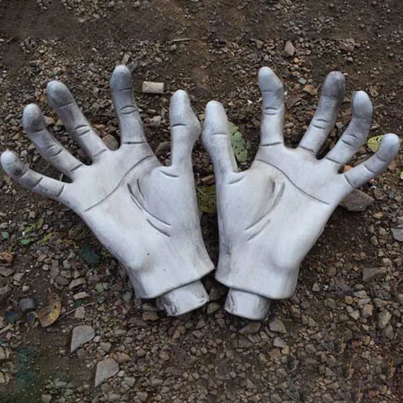 Realistic Life Size Skeleton Hands Halloween Horror Prop - 2 Pack