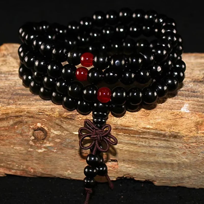 Natural Sandalwood Prayer Beads Bracelet for Meditation and Jewelry Men & Women