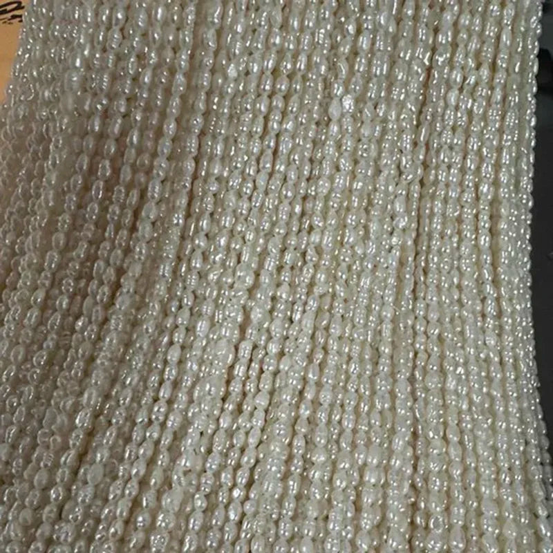 Natural Freshwater Pearl Rice Beads for Jewelry Making DIY Necklace Bracelet Accessories