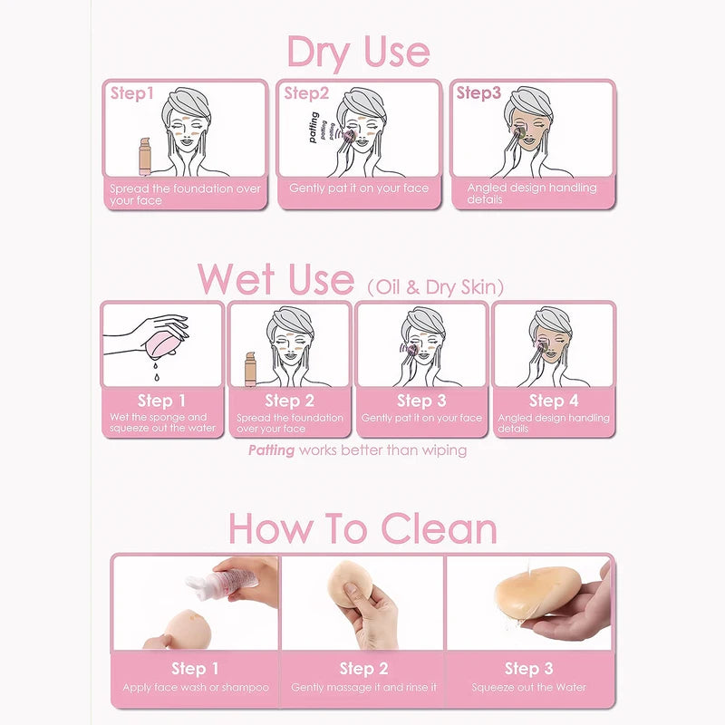 Large Cotton Candy Cosmetic Puff Set - Super Soft Makeup Sponge for Powder & Foundation