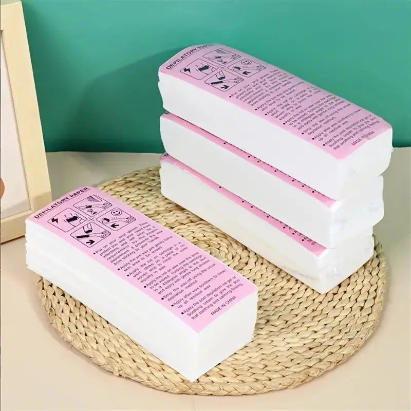 Hair Removal Wax Strips Kit - Disposable Gentle Painless for Face & Body