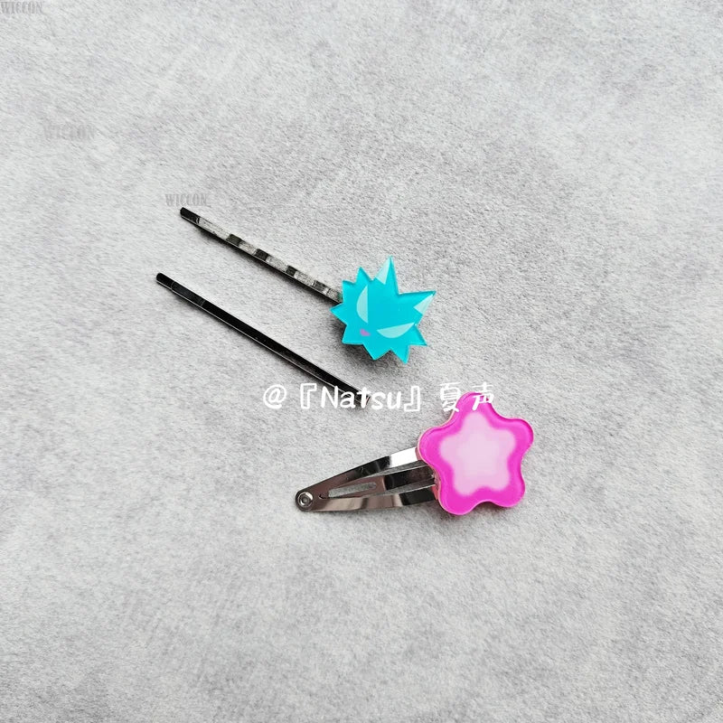Cute Kawaii Pink Flower Hair Clip for Cosplay & Costume Accessories
